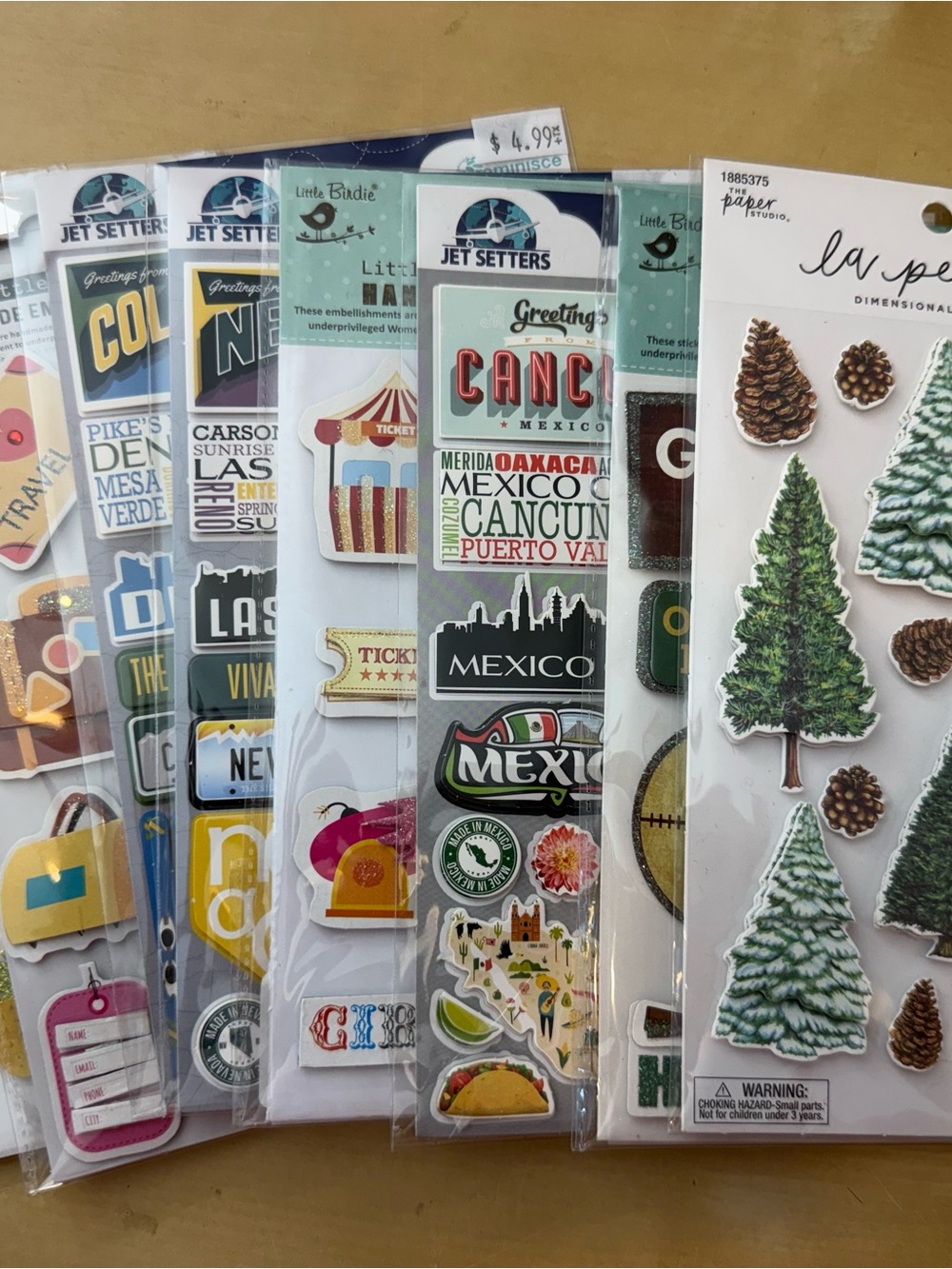 Bundle of scrapbooking stickers